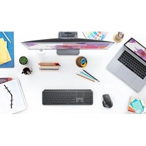 Logitech MX Keys for Business Keyboard - Wireless Connectivity - English (US) - Graphite - MX Keyswitch - Bluetooth - 10 m