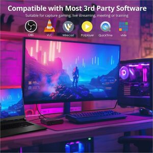 SIIG 4K120Hz HDMI 2.1 Capture Device for Gaming and Streaming - 4K60Hz Capture - 4K 120Hz/144Hz Loopout - USB-C 10Gbps - T