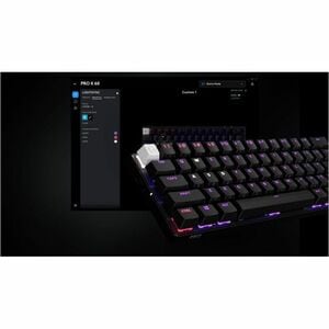 Logitech G PRO X 60 Gaming Keyboard - Wired/Wireless Connectivity - USB 2.0 Interface - RGB LED - Danish, Norwegian, Swedi