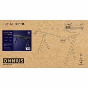Trust Luminus Gaming-Tisch - Schwarz Rechteck Top x 1200 mm Table Top Width x 600 mm Tischplatte Tiefe - 740 mm Höhe - Spi