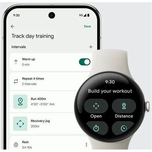 Google Pixel Watch 3 Smart Watch - 12.3 mm - Digital Compass, Altimeter, Infrared, ECG Sensor, Optical Heart Rate Sensor, 