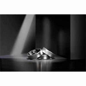 Samsung Galaxy Ring, Size 7, Titanium Silver - Finger - Android - Accelerometer, PPG Sensor, Temperature Sensor - Phone - 