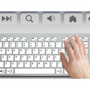 Adesso EasyTouch AKB-730UW Keyboard - Full-size - Cable Connectivity - USB Type C Interface - English (UK) - White - Sciss