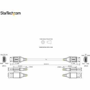 StarTech.com 30,48 cm DisplayPort AV-Kabel - 1 - Cable for Notebook, Desktop-Computer, Monitor, TV, Projektor, Audio-/Vide