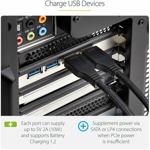 StarTech.com 4-Port USB PCIe Karte, USB 3.2 5Gbps, PCI Express Karte mit 4 unabhängigen USB-Controllern, 4 USB-A Anschlüss