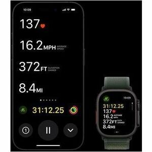 Apple Watch Ultra 2 Smart Watch - 49 mm - 44 mm - Pulse Oximeter Sensor, ECG Sensor, Optical Heart Rate Sensor, Temperatur