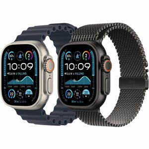 Apple Watch Ultra 2 Smart Watch - 49 mm Case Height - 44 mm Case Width - Noir Case Color - Noir Titane Band Color - Ver Bo