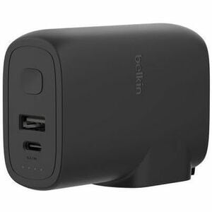 Belkin BoostCharge Hybrid Wall Charger 25W + Power Bank 5K, 2-in-1 Portable Charger, Portable Battery Charger w/USB-C Port