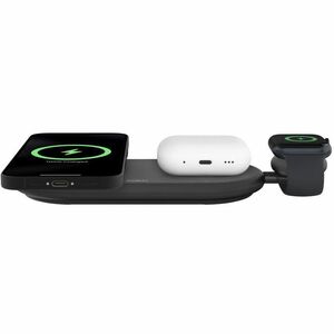 Belkin BoostCharge Pro 3-in-1 Magnetic Wireless Charging Pad with Qi2 15W- Black