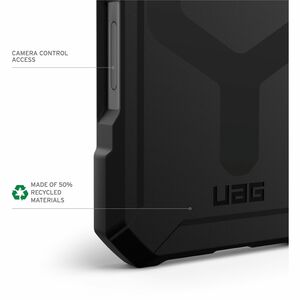 Urban Armor Gear Essential Armor iPhone 16 Plus Case - Black - For Apple iPhone 16 Plus Smartphone - Hex Pattern - Black -