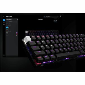 Logitech G PRO X 60 Gaming Keyboard - Wired/Wireless Connectivity - USB Interface - RGB LED - Spanish - QWERTY Layout - Bl