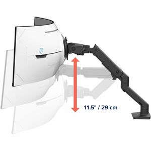 Ergotron 安装臂 用于 显示器, 曲面屏显示 - 黑 - 可调节高度 - 144.8 cm (57") 支持屏幕 - 17.01 kg 承载量 - 100 x 100, 75 x 75 - VESA 安装兼容