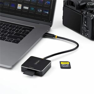 StarTech.com 1 Slot(s) Flash Reader - USB 3.2 (Gen 2) Type C - External - 1 - 1.25 GB/s - SDHC, SDXC, SD