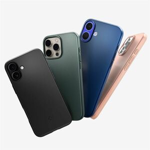 Spigen Thin Fit Case for Apple iPhone 16 Plus Smartphone - Navy Blue - Drop Resistant, Scratch Resistant, Shock Resistant 