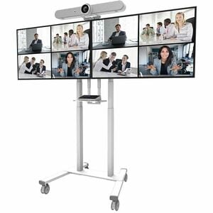 Adattatore per supporto Neomounts per LCD display, Schermo, Montaggio a muro - Bianco - Regolabile in altezza - 2 Schermo/