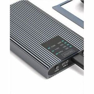 Digitus DA-71559 Laufwerksgehäuse PCI Express NVMe, M.2 - USB 3.2 (Gen 2x2) Typ C Host Interface Extern - Grau - 2 x SSD u