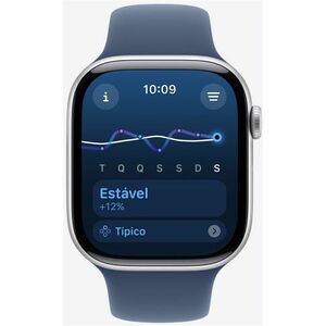 Apple Watch Series 10 Smart Watch - 4.60 cm (1.81") Case Height - 3.90 cm (1.54") Case Width - Silver Case Color - Denim B