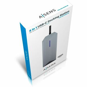 USB-C DOCK 8EN1 USB-C A HDMI RJ45 USB PD SD MICRO SD GRIS 15C