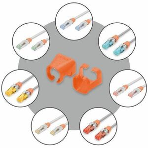 Digitus Cable Organizer - Orange - 100 Piece Pack - Cable Boot - Polyvinyl Chloride (PVC)