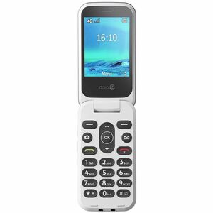 Doro 2821 17 MB Feature Phone - QVGA 320 x 240 - Mocor RTOS - 4G - Blue, White - Flip - UNISOC T107 SoC - SIM-free - 1000 