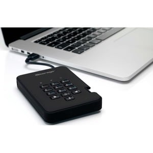 Disque dur Portable iStorage diskAshur2 Durci - 2.5" Externe - 3 To - Noir - Conforme aux normes TAA - Client Léger Appare