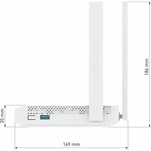 Keenetic Hopper AX1800 Mesh Wi-Fi 6 Router with a 4-Port Gigabit Smart Switch and USB 3.0 Port. WAN connection type: RJ-45