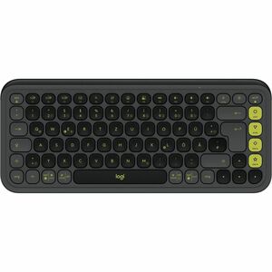 Logitech POP Icon Keys Tastatur - Kabellos Konnektivität - Deutsch - QWERTZ Layout - Graphit, Grün - Bluetooth - Easy-Swit