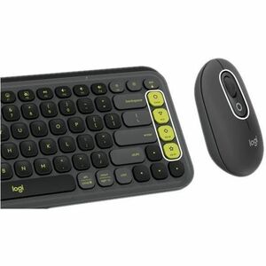 Tastiera e mouse Logitech POP Icon Combo - QWERTZ - Svizzero - Wireless Bluetooth Tastiera - Grafite, Verde - Wireless Blu