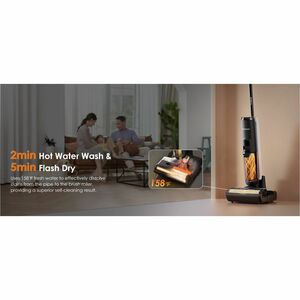 Tineco FloorWasher Flashdry 6 Stick Vacuum Cleaner - 22 W Air Watts - 9.20" (233.68 mm) Cleaning Width - Hardwood, Vinyl F