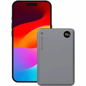 dbramante1928 ApS Recharge Power Bank - Grey - 10000 mAh - 3 A, 2.22 A, 1.67 A - 5 V DC, 9 V DC, 12 V DC Output - 5 V, 9 V