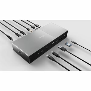 Kensington SD5000T5 Thunderbolt 5 Docking Station für Monitor, Workstation, Notebook - Ladefunktion - Speicherkartenleser 