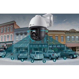 TP-Link VIGI C540 4 Megapixel Outdoor Network Camera - Colour - Dome - White - 30 m Infrared Night Vision - H.265+, H.265,