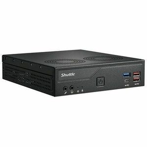 Shuttle Slim PC DH770 , S1700, 2x HDMI, 2x DP , 2x 2.5G LAN, 2x COM, 8x USB, 1x 2.5", 2x M.2, 24/7 Dauerbetrieb, inkl. VES