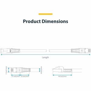 StarTech.com 2m Blue CAT8 Ethernet Cable, Snagless RJ45, 25G/40G 2000MHz, 100W PoE, S/FTP, 26AWG Pure Bare Copper, LSZH Ne