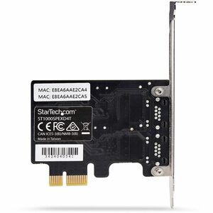 StarTech.com Gigabit Ethernet Card for Computer, Server, Workstation - 10/100/1000Base-T - Plug-in Card - Black - TAA Comp