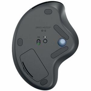 Logitech ERGO M575S Trackball - Optical - Wireless - 32.81 ft - Bluetooth/Radio Frequency - 2.40 GHz - Blue, Graphite - US