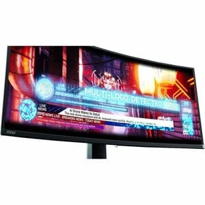 MSI MPG 491CQPX QD-OLED 49" Class Dual Quad HD (DQHD) Curved Screen Gaming OLED Monitor - 32:9 - Metallic Black - 49" View