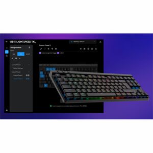 Logitech G G515 LIGHTSPEED TKL 游戏键盘 - 有线/无线 连接 - A 型 USB 接口 - RGB LED - 黑 - 蓝牙 - 87 Key(s) - Windows 10, Mac OS X 12.0 Mon