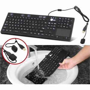SIIG Industrial/Medical Washable & Dustproof Keyboard w/ Touchpad - Industrial/Medical Grade Washable & Dustproof Keyboard
