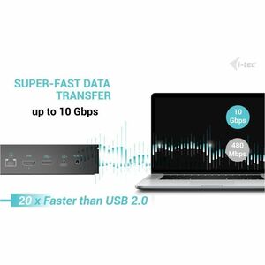 i-tec Universal 13 Port(s) USB Type C Docking Station for Tablet, Smartphone, Microphone, Monitor, Notebook - Charging Cap
