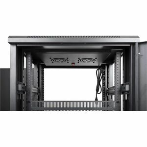 Gabinete 19"" Pro Line con extractores de aire, 18U, Frente de 600 mm, unidad de ventilación con dos extractores de aire i