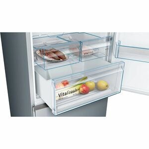 Congelatore/Freezer Bosch KGN49XLEA 438 L - Installazione libera - Acciaio inox - Reversibile - 3 x Cassetto/i freezer - 3