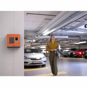 AXIS I7010-VE Gegensprechanlage Schaltstation für Innen, Outdoor - Orange - Box-Halterung, Zurückgesetzte Halterung, Wandh