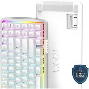 NZXT Function Elite MiniTKL KB-101NW-US Gaming Keyboard - Cable Connectivity - USB Interface - RGB LED - English (US) - Ma