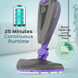 Turonic ST3 10-in-1 Steam Mop - 1500W Floor Steamer with Detachable Handle - 110°C Steam, 25-Min Runtime, Handheld Cleaner