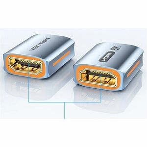 Vention AIU A/V Adapter - 1 x HDMI 2.1 Digital Audio/Video - Female - 1 x HDMI 2.1 Digital Audio/Video - Female - 7680 x 4