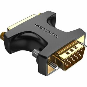 Vention DDDB0 Video Adapter - 1 x VGA - Male - 1 x 29 pin DVI Digital Video - Female - Gold Contact - Black