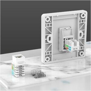 Vention IPBW0 Network Connector - 1 x RJ-45 Keystone - Female - White