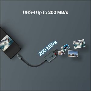 TP-Link UA430C SD-Kartenadapter - SD, microSD, TransFlash, microSDHC, microSDXC, SDHC, SDXC Unterstützte Medien - USB