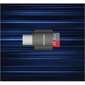 Vention CLM Flash Drive/Flash Card Reader - USB 2.0 Type C - External - 512 GB Flash Drive - 60 MB/s - microSDXC, microSDH